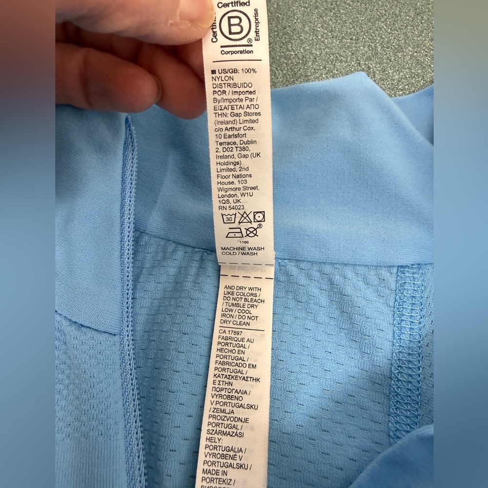 Athleta Light Blue Quarter Zip Athletic Top Women’s XL - Picture 4 of 6